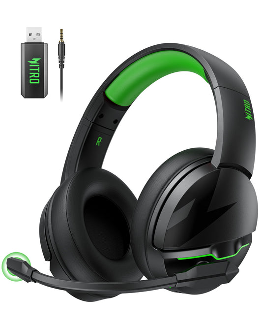 acer 2.4GHz Flex Wireless Gaming Headset | Non-Stop 100H Battery | Dynamic 50mm Drivers | Clear Voice Mic | Bluetooth5.3, 3.5mm | Gaming Headphones for PC, Meeting, Music, PS4 Headset& PS5 Headset